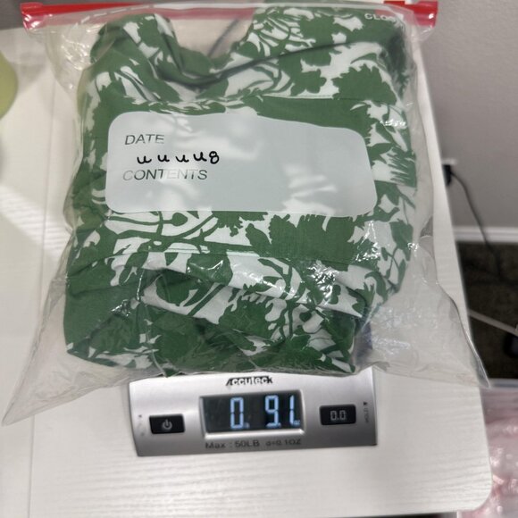 Exquise Shirt Womens 2X Green White Floral Button Front Collared Dolman Top - Picture 8 of 8